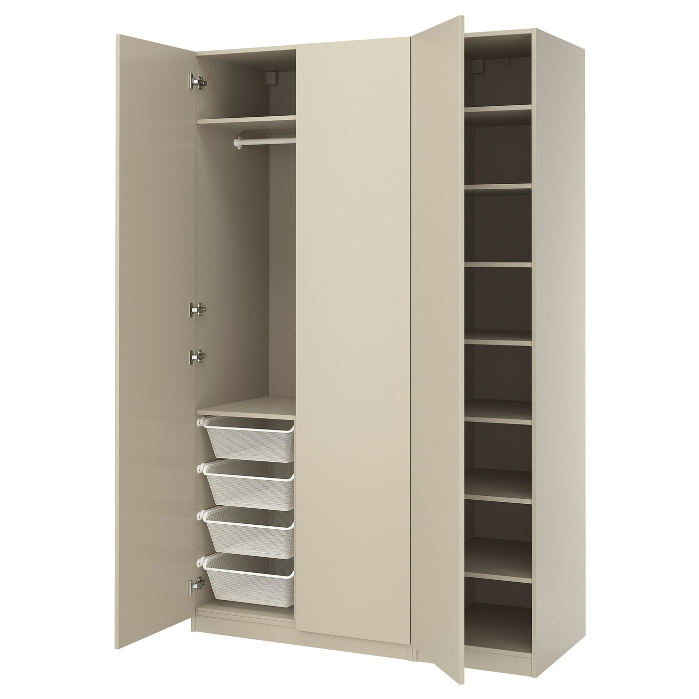 PAX / FORSAND Wardrobe combination - grey-beige/grey-beige 150x60x236 cm