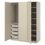 PAX / FORSAND Wardrobe combination, grey-beige/grey-beige, 150x60x201 cm