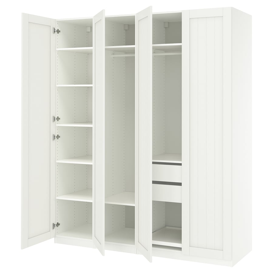PAX / GULLABERG Wardrobe combination white/white IKEA