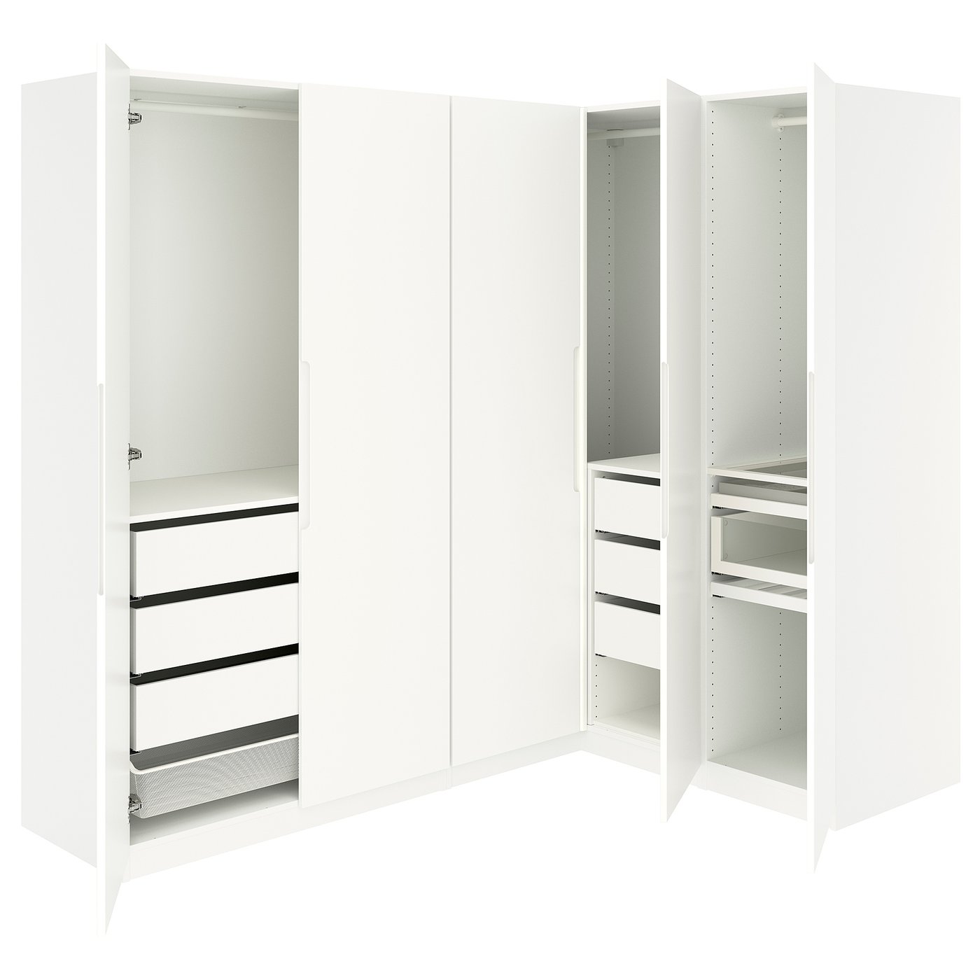 IKEA PAX/TONSTAD Wardrobe combination 210/160x201 cm white/off-white