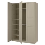 PAX / TYSSEDAL Wardrobe combination, grey-beige/grey-beige, 150x58x236 cm