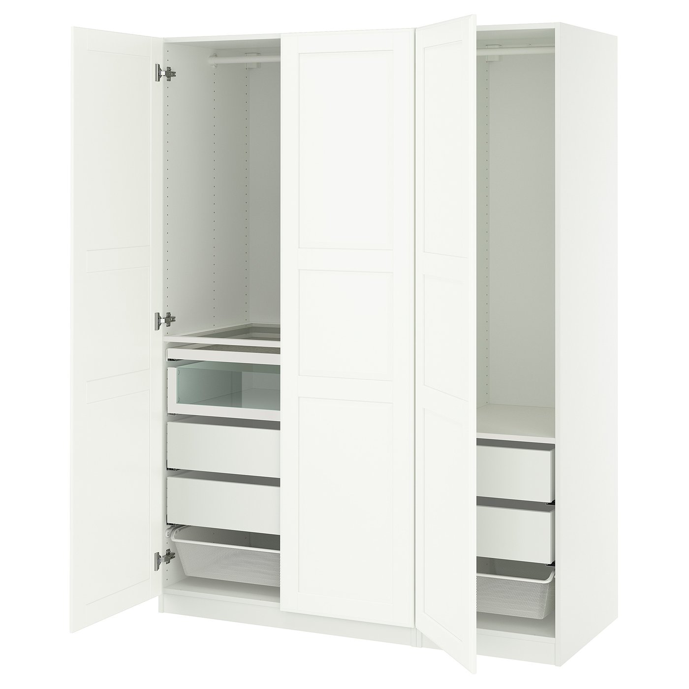 IKEA PAX/TYSSEDAL Wardrobe combination 150x60x201 cm white/white