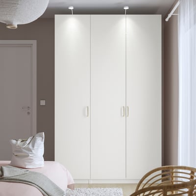 PAX / VINTERBRO Wardrobe combination, white/white, 150x60x236 cm