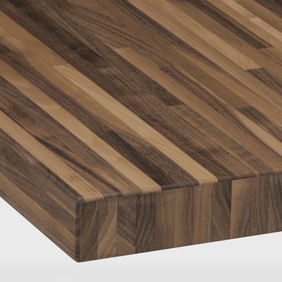 PINNARP Worktop, walnut/veneer, 186x3.8 cm