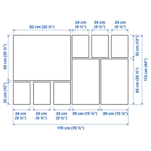 Illustration with measurements for the product: PJÄTTERYD.