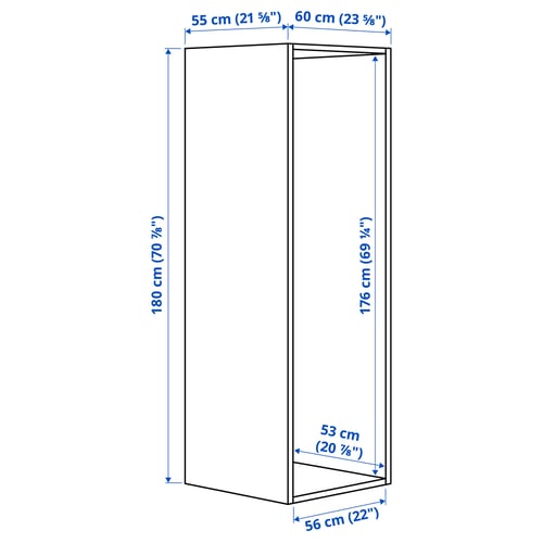 Illustration with measurements for the product: PLATSA.