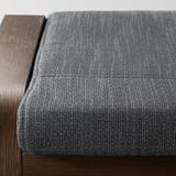 POÄNG Armchair and footstool, brown/Hillared anthracite