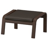 POÄNG Footstool, brown/Glose dark brown