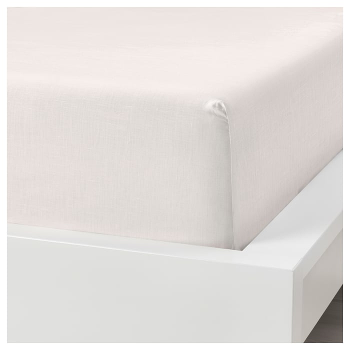 PUDERVIVA Fitted sheet white IKEA