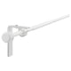RÄCKA Curtain rod combination, with wall/ceiling brackets/with finials white, 70-120 cm