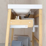 RÅGRUND / BACKSJÖN Open wsh-stnd w drw/wash-basin/tap, bamboo, 80x48x89 cm