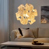 RAMSELE Pendant lamp, geometric/white, 43 cm