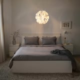 RAMSELE Pendant lamp, geometric/white, 43 cm