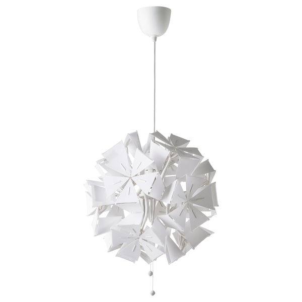 RAMSELE Pendant lamp, geometric/white, 43 cm