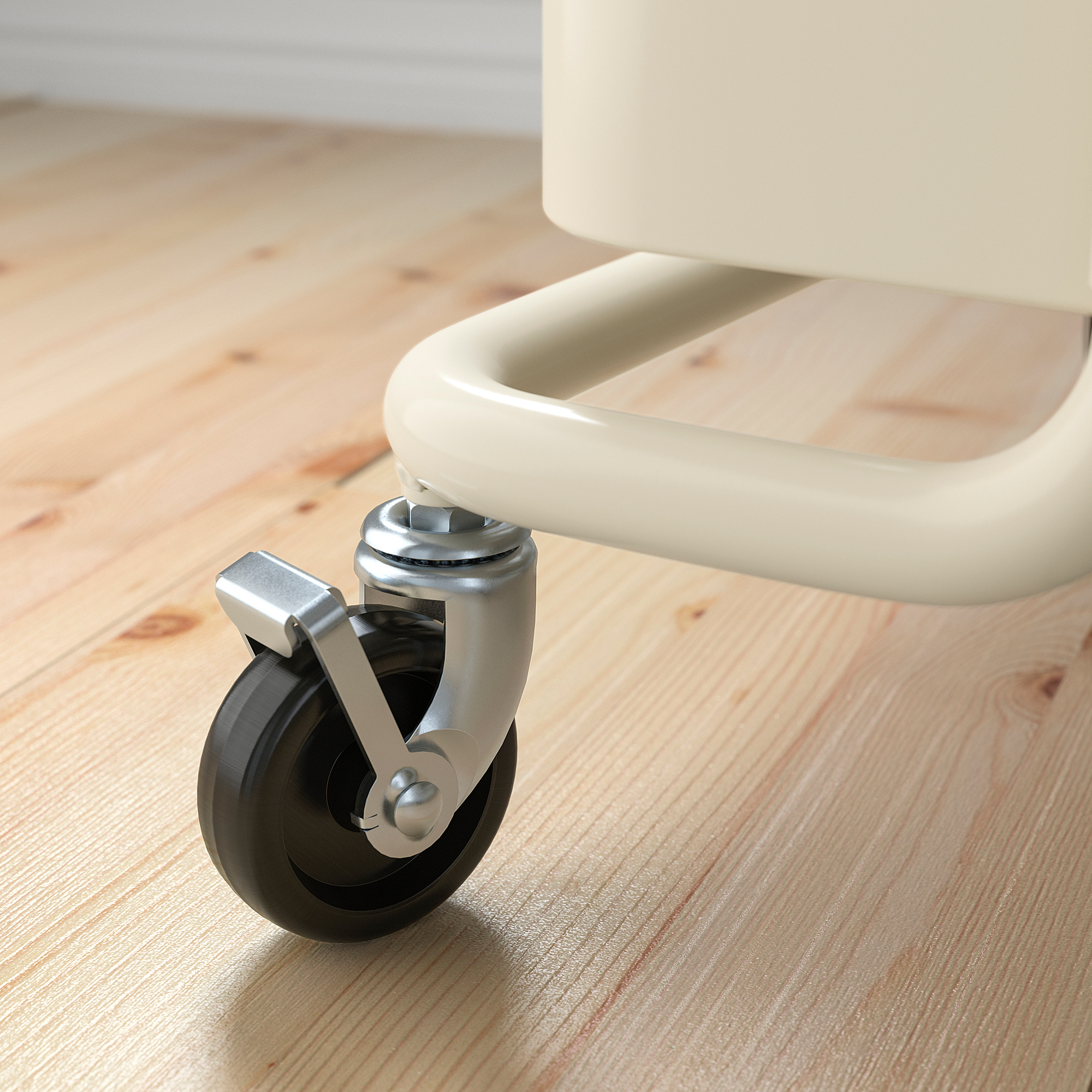 RÅSKOG Trolley, beige, 35x45x77 cm