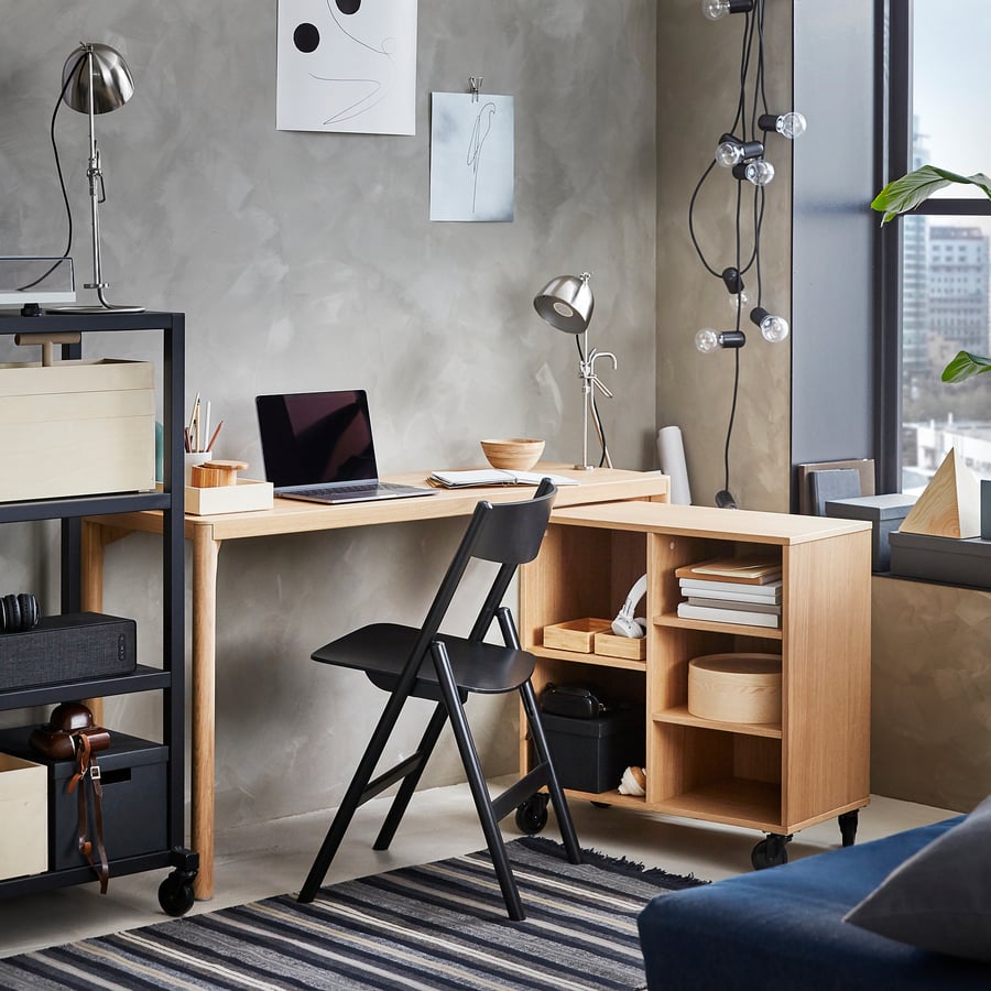 RÅVAROR Console table, oak veneer, 130x45x74 cm IKEA