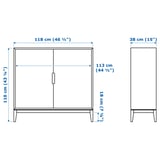 REGISSÖR Cabinet, brown, 118x110 cm