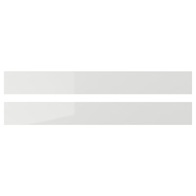 RINGHULT Drawer front, high-gloss light grey, 80x10 cm