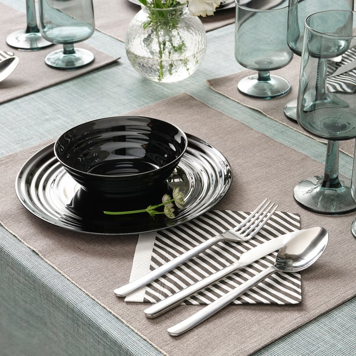 RÖDKNOT paper napkin, striped white/black, 33x33 cm IKEA