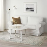 ROMDRUP Rug, low pile, off-white antique look/floral patterned, 200x300 cm