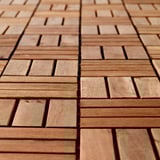 RUNNEN Floor decking, outdoor, brown stained, 0.81 m²