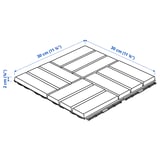 RUNNEN Floor decking, outdoor, brown stained, 0.81 m²