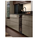 RUNSBÄCK Custom made wall panel, matt black/brown marble effect/high pressure porcelain, 1 m²x2.0 cm