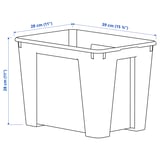 SAMLA Box, transparent, 39x28x28 cm/22 l