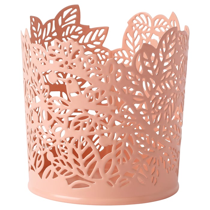SAMVERKA Tealight holder, light pink, 8 cm IKEA
