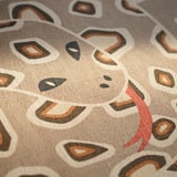 SANDLÖPARE Rug, flatwoven, light brown/snake pattern, 100 cm