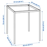 SANDSBERG Underframe for table top, black, 67x67x73 cm