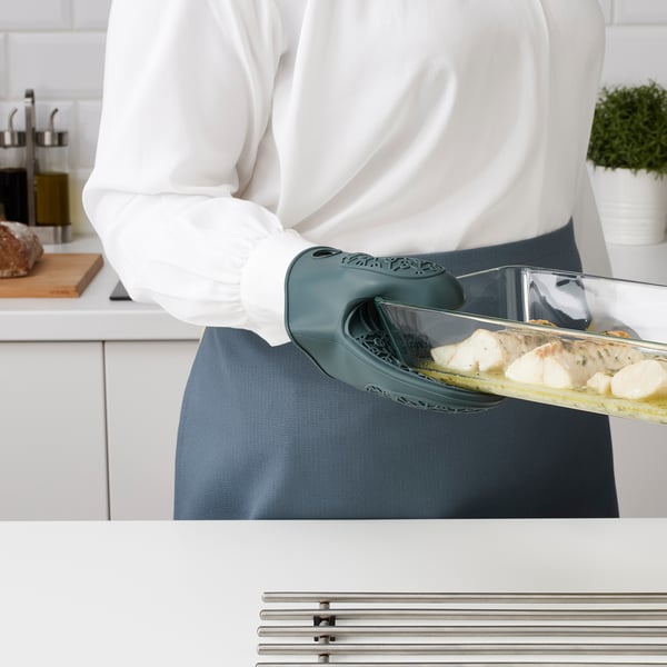 SANDVIVA oven glove, silicone/blue IKEA