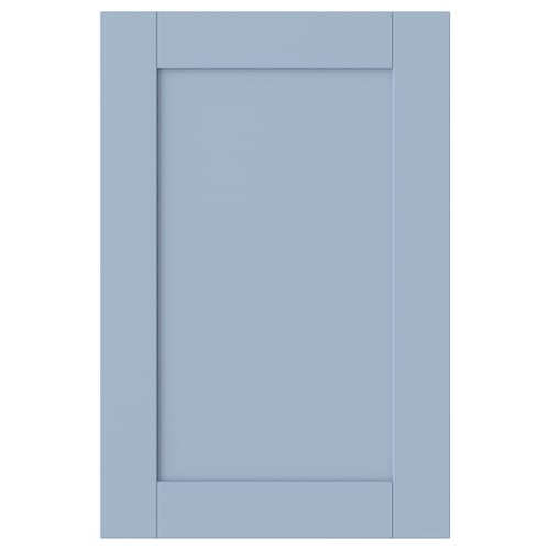 Blue SANNIDAL cabinet door, rectangular, smooth, classic design.