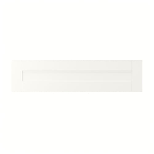 SANNIDAL drawer front, white, fibreboard, rectangular, minimalist design.