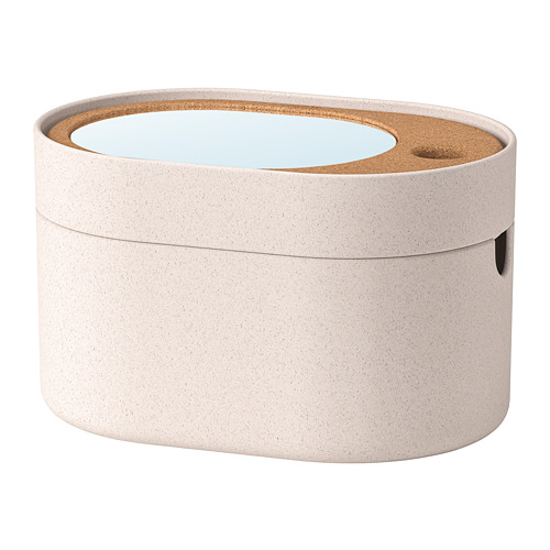 SAXBORGA Storage box with mirror lid - IKEA