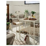 SEGERÖN Bar table and 2 bar stools, outdoor, white/beige/Frösön/Duvholmen beige