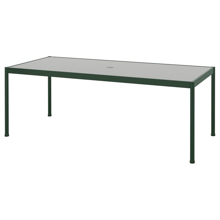 SEGERÖN table, outdoor, dark green/light grey, 91x212 cm IKEA
