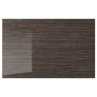 SELSVIKEN Door/drawer front, patterned high gloss brown, 60x38 cm