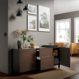 SELSVIKEN Door/drawer front, patterned high gloss brown, 60x38 cm