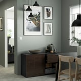SELSVIKEN Door/drawer front, patterned high gloss brown, 60x38 cm