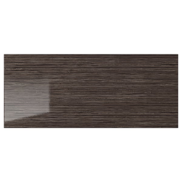 SELSVIKEN Drawer front, patterned high gloss brown, 60x26 cm