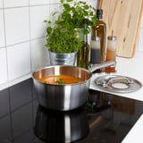 SENSUELL Saucepan with lid, stainless steel/grey, 2.4 l