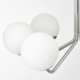 SIMRISHAMN Chandelier, 7-armed, chrome-plated/opal white glass, 70 cm