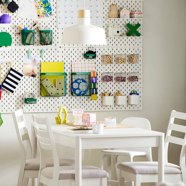 SKÅDIS Pegboard, white, 76x56 cm