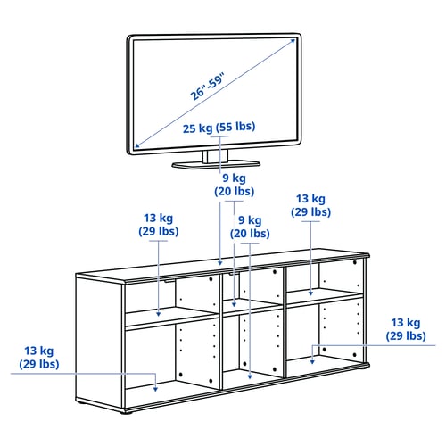 Illustration with measurements for the product: SKRUVBY.