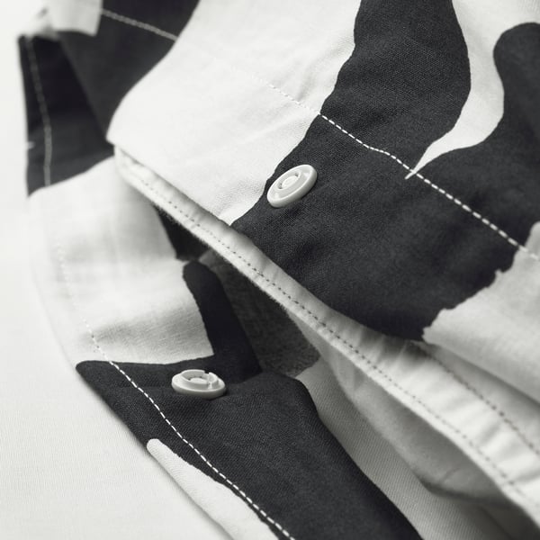Buy Skuggbracka Quilt Cover And 2 Pillowcases White Black