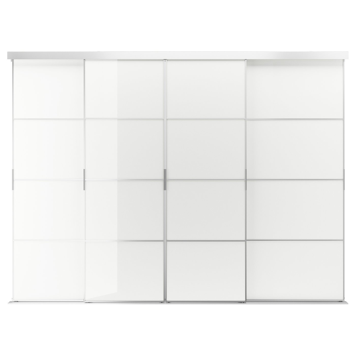 IKEA SKYTTA FÄRVIK Sliding door combination 326x240 cm white glass