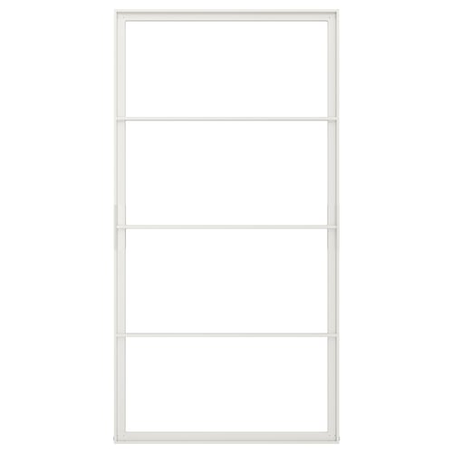 SKYTTA white aluminium sliding door frame, modern minimalist design.