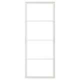 This is a SKYTTA sliding door frame in white. Its minimalist design four sections and is made of aluminium.