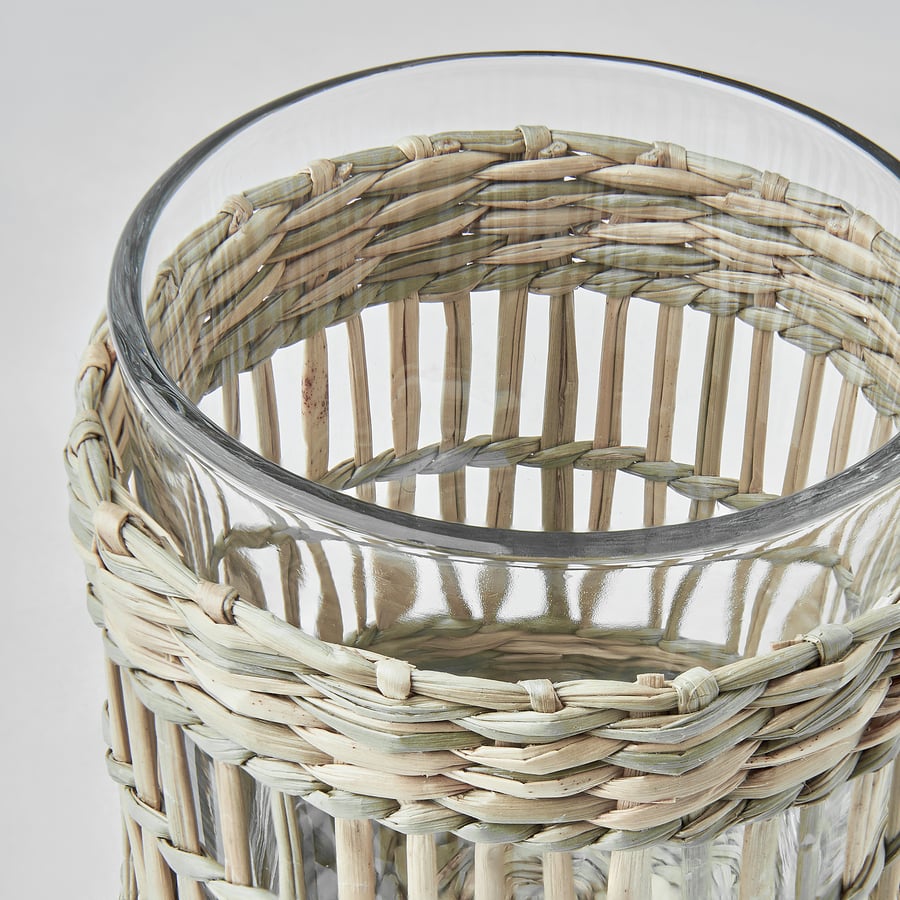 SLIPPRIG tealight holder, handmade sedge IKEA